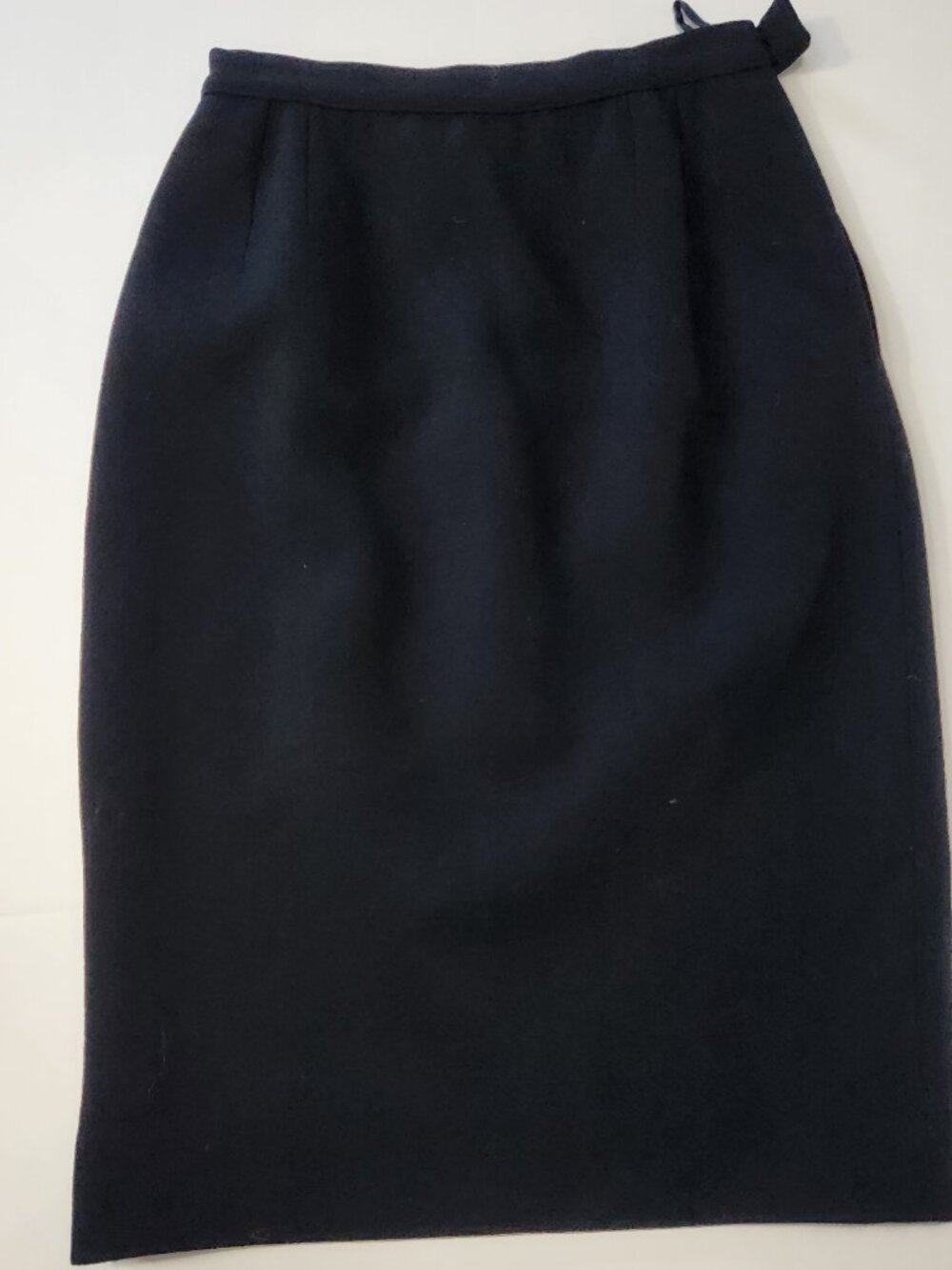 Vintage Valentino Classic Black Pencil Skirt Side Zipper No Slits SZ 4